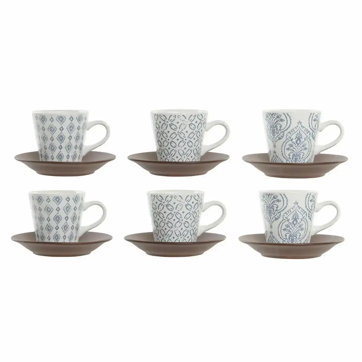 Ensemble de tasses a cafe dkd home decor bleu marron bois d hevea blanc gres 90 ml_7067. DIAYTAR COTE D'IVOIRE - Votre Passage vers le Chic et l'Élégance. Naviguez à travers notre boutique en ligne pour trouver des produits qui ajoutent une touche sophistiquée à votre style.