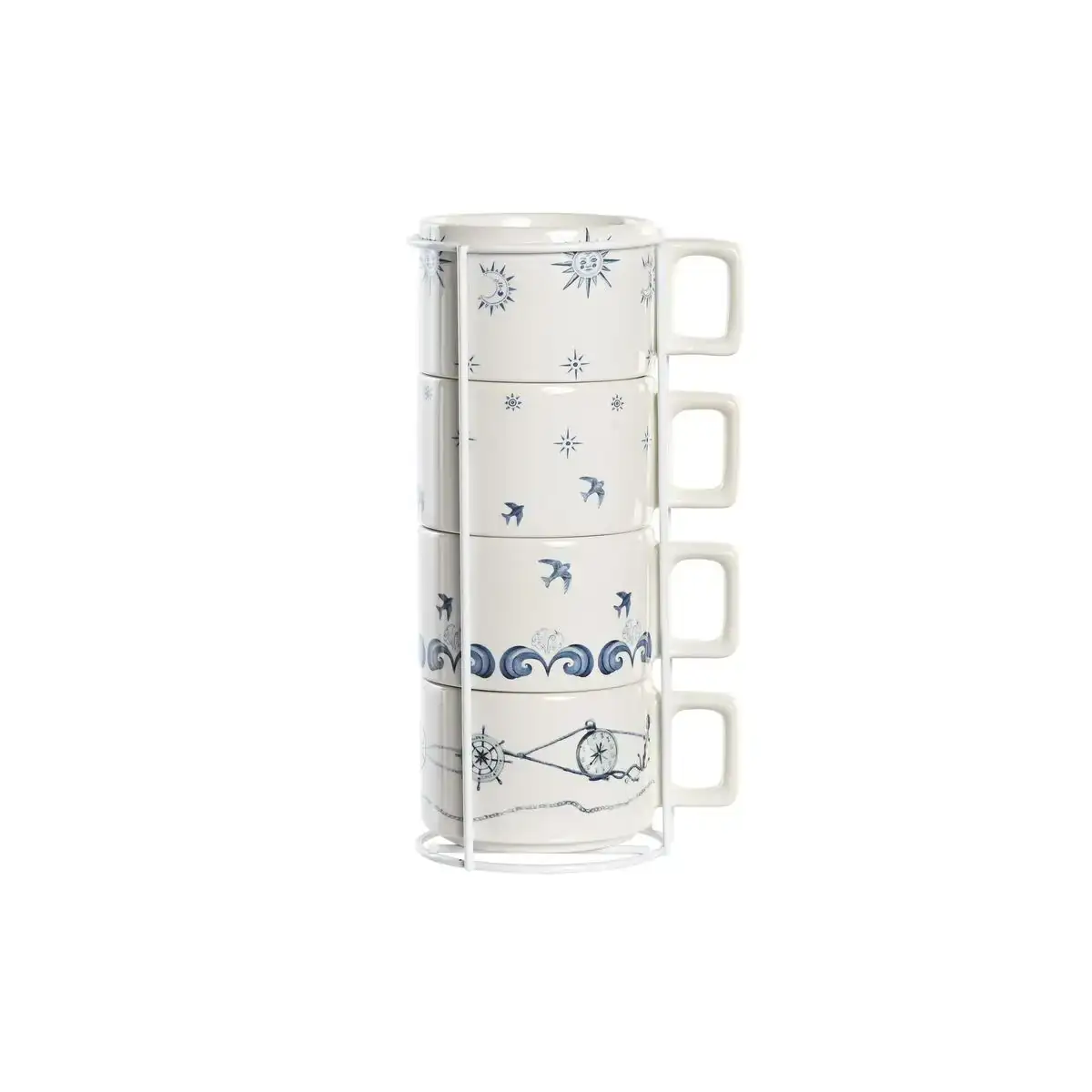 Ensemble de tasses a cafe dkd home decor bleu metal blanc 260 ml 4 pieces dolomite_2829. DIAYTAR COTE D'IVOIRE - Où Choisir est une Célébration de l'Artisanat. Explorez notre boutique en ligne et choisissez des articles qui incarnent l'art et le savoir-faire du Côte d'Ivoire.