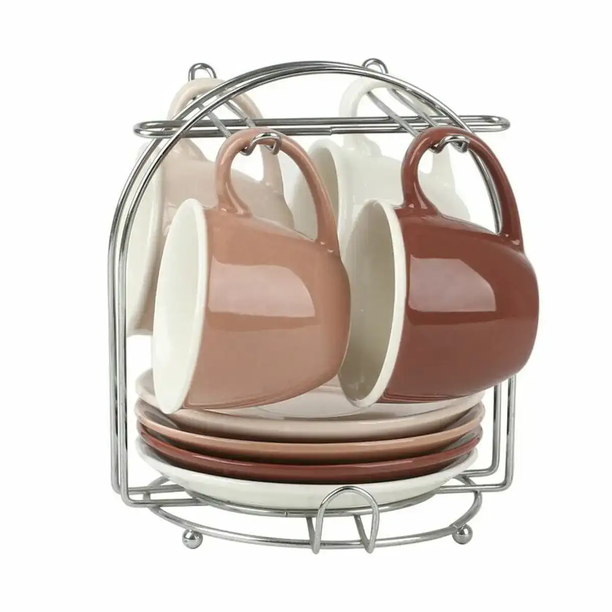 Ensemble de tasses a cafe dkd home decor marron beige metal 4 pieces 90 ml_6917. DIAYTAR COTE D'IVOIRE - Là où la Qualité est Non Négociable. Parcourez notre boutique en ligne pour découvrir des produits qui incarnent le raffinement et l'excellence du Côte d'Ivoire.