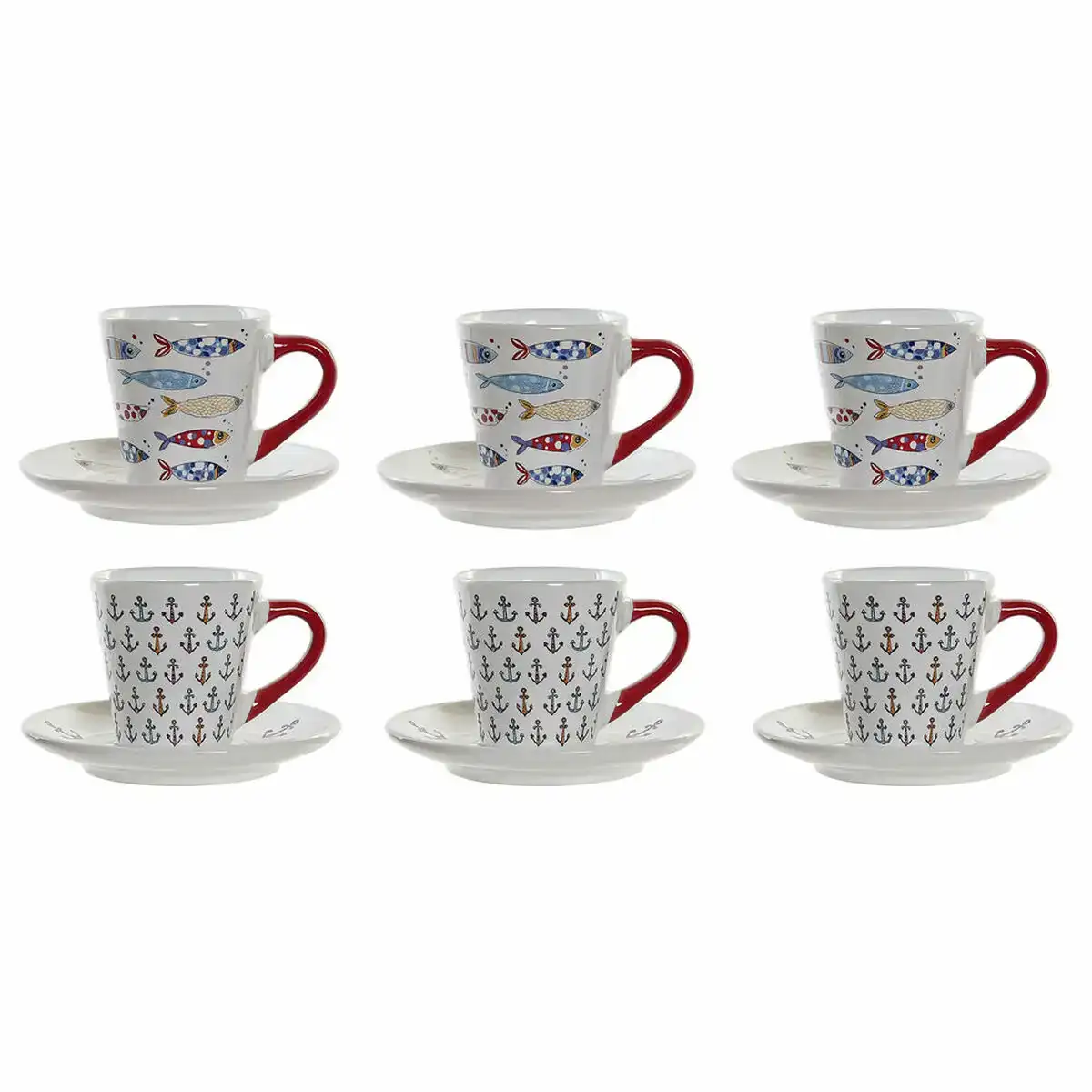 Ensemble de tasses a cafe dkd home decor metal multicouleur gres 130 ml_6391. DIAYTAR COTE D'IVOIRE - Où Chaque Produit est une Histoire à Raconter. Découvrez notre sélection de produits qui vous permettent de créer votre propre récit à travers vos achats.