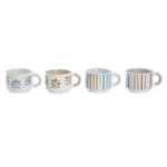 Ensemble de tasses a cafe dkd home decor rayures fleurs metal gres 150 ml 4 pieces_5358. Découvrez DIAYTAR COTE D'IVOIRE - Là où Votre Shopping Prend Vie. Plongez dans notre vaste sélection et trouvez des produits qui ajoutent une touche spéciale à votre quotidien.