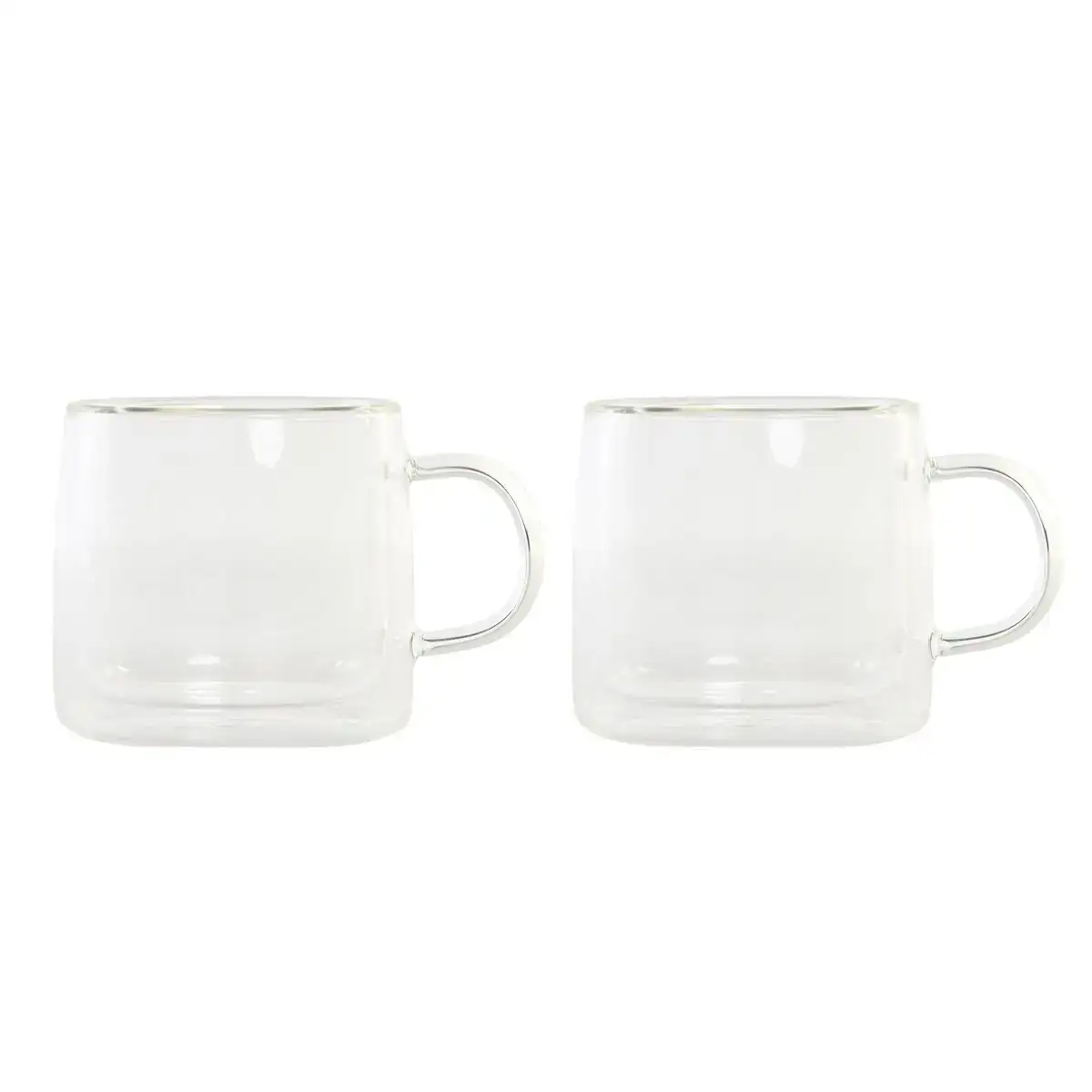Ensemble de tasses à café DKD Home Decor Verre Transparent 260 ml Verre Borosilicaté