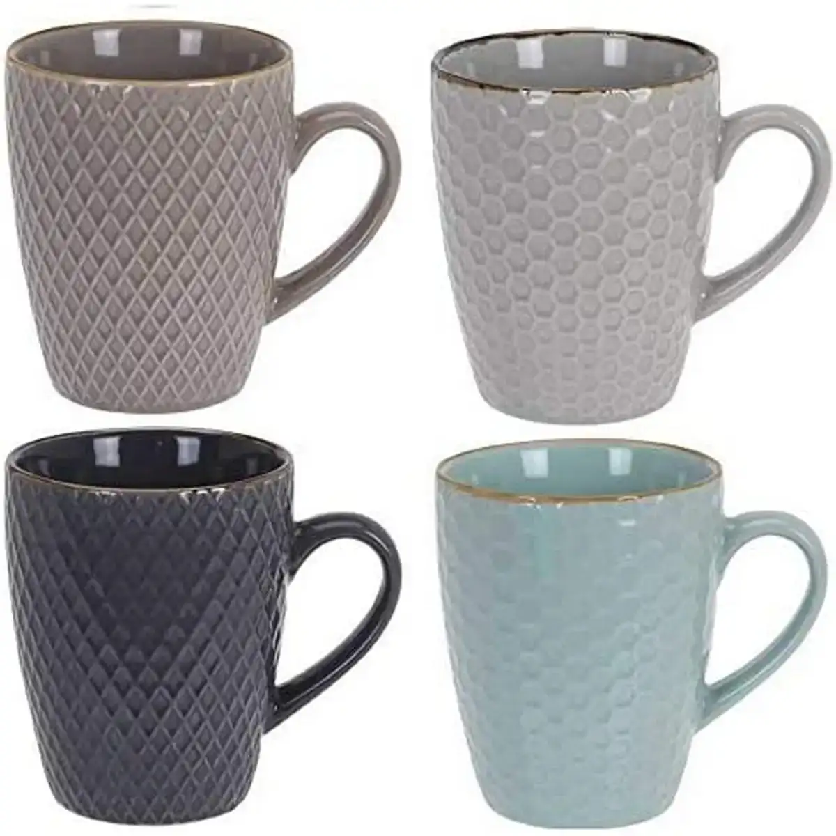 Ensemble de tasses a cafe excellent houseware geometrique gres 4 pieces 300 ml_3291. Entrez dans l'Univers de DIAYTAR COTE D'IVOIRE - Où Chaque Produit est une Découverte. Explorez notre gamme variée et trouvez des articles qui vous surprennent et vous inspirent.