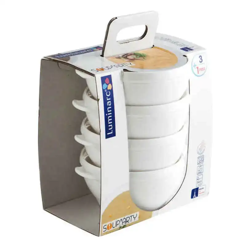 Ensemble de tasses pour soupe luminarc blanc verre 54 cl 4 pcs _3486. DIAYTAR COTE D'IVOIRE - L'Art du Shopping Éclairé. Naviguez à travers notre plateforme intuitive et découvrez une variété d'articles soigneusement sélectionnés pour répondre à vos besoins et à vos envies.