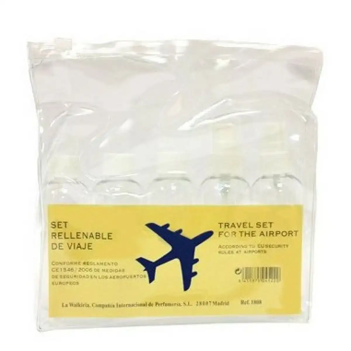 Ensemble de voyage walkiria plastique transparent 5 pcs _6701. DIAYTAR COTE D'IVOIRE - L'Artisanat à Portée de Clic. Découvrez notre boutique en ligne pour trouver des produits uniques qui célèbrent la créativité et l'artisanat sénégalais.