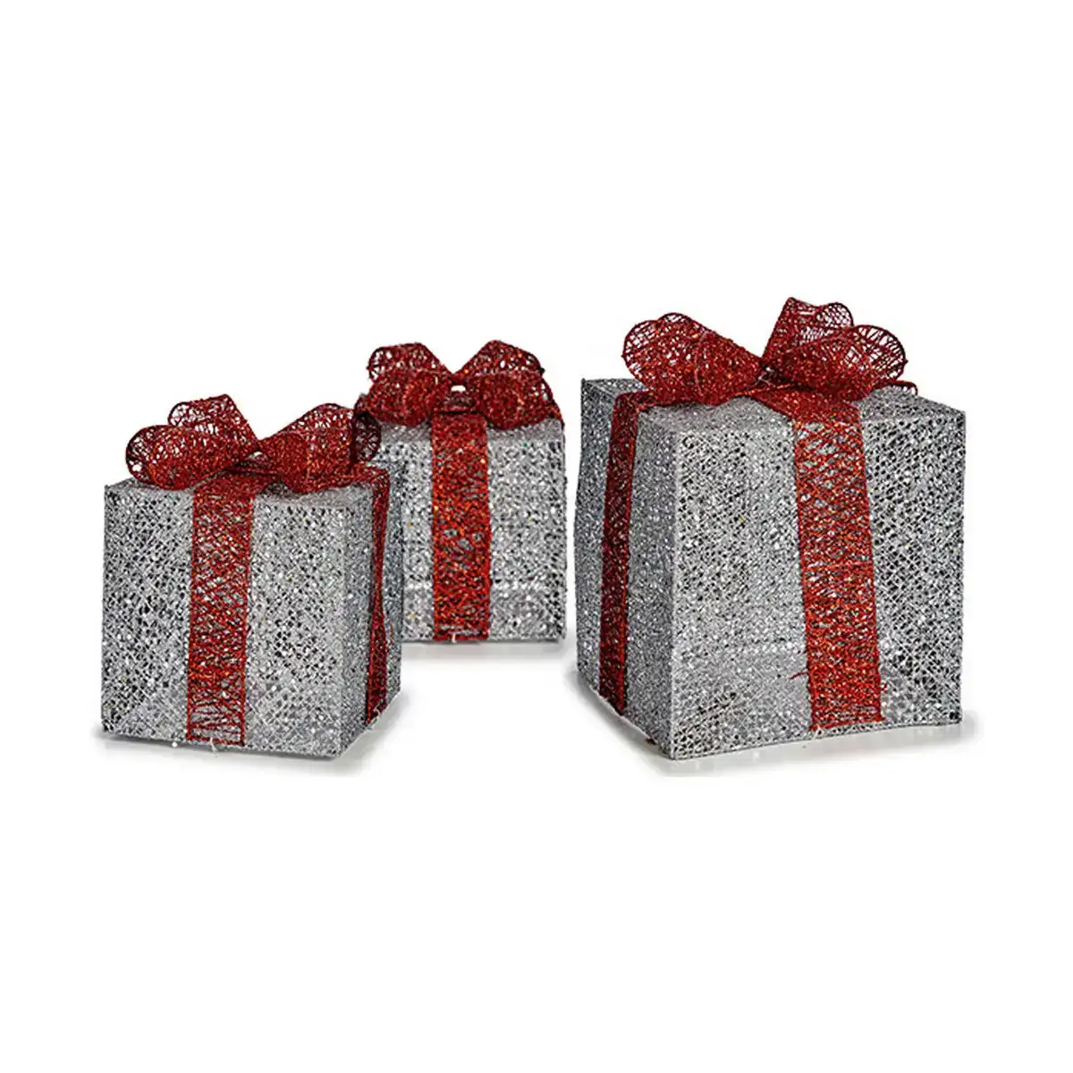 Ensemble decorations de noel argente metal boite cadeau rouge_5301. DIAYTAR COTE D'IVOIRE - Où Choisir est une Célébration de l'Artisanat. Explorez notre boutique en ligne et choisissez des articles qui incarnent l'art et le savoir-faire du Côte d'Ivoire.