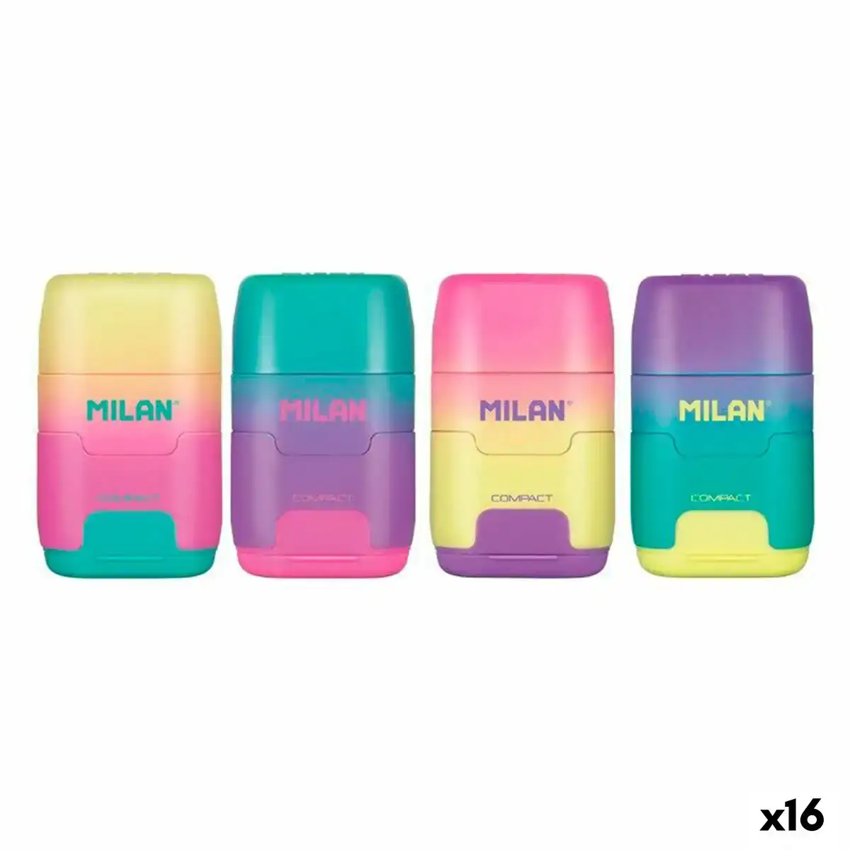 Ensemble gomme et taille crayon milan compact sunset multicouleur 16 unites _9716. DIAYTAR COTE D'IVOIRE - L'Équilibre Parfait entre Tradition et Modernité. Explorez notre collection pour trouver des produits qui incarnent la culture et la contemporanéité du Côte d'Ivoire.