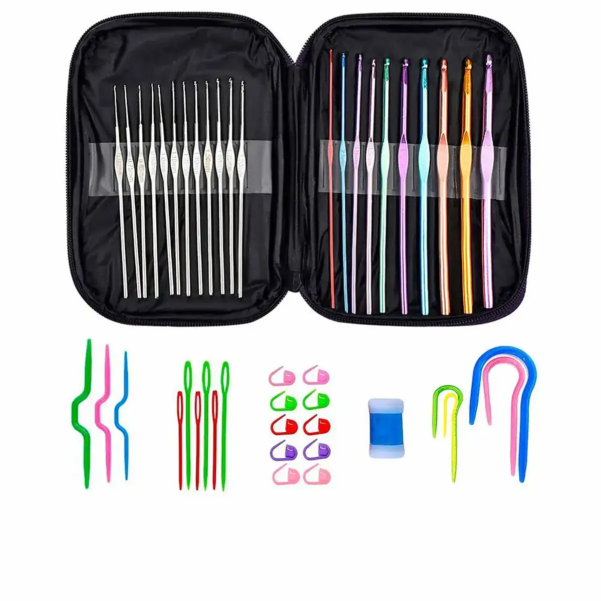 Ensemble pour activites manuelles tricot crochet avec etui 45 pieces_1608. Bienvenue sur DIAYTAR COTE D'IVOIRE - Où le Shopping est une Affaire Personnelle. Découvrez notre sélection et choisissez des produits qui reflètent votre unicité et votre individualité.