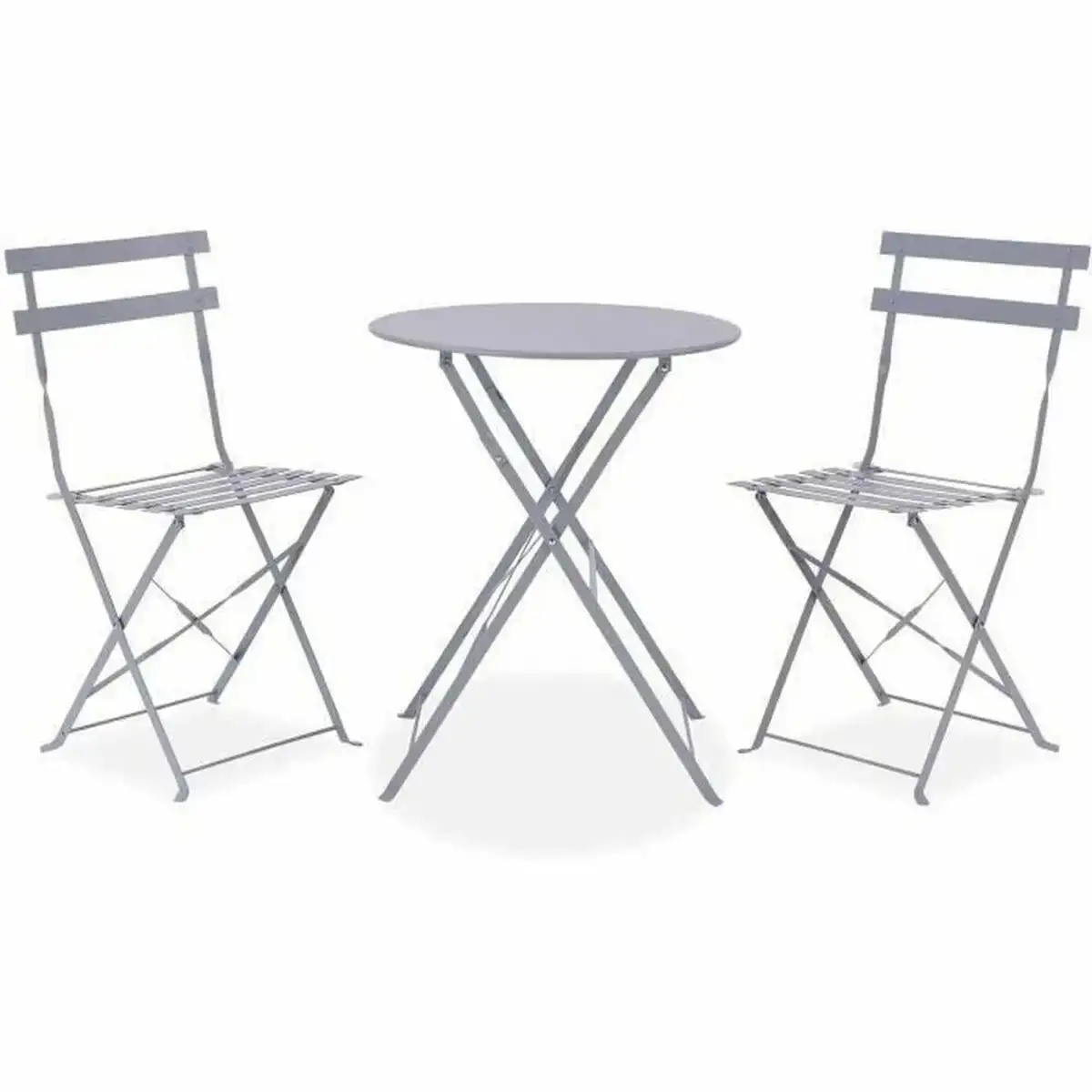 Ensemble table 2 chaises gris_2522. DIAYTAR COTE D'IVOIRE - Là où Choisir est un Acte d'Amour pour le Côte d'Ivoire. Explorez notre gamme et choisissez des produits qui célèbrent la culture et l'artisanat du pays.