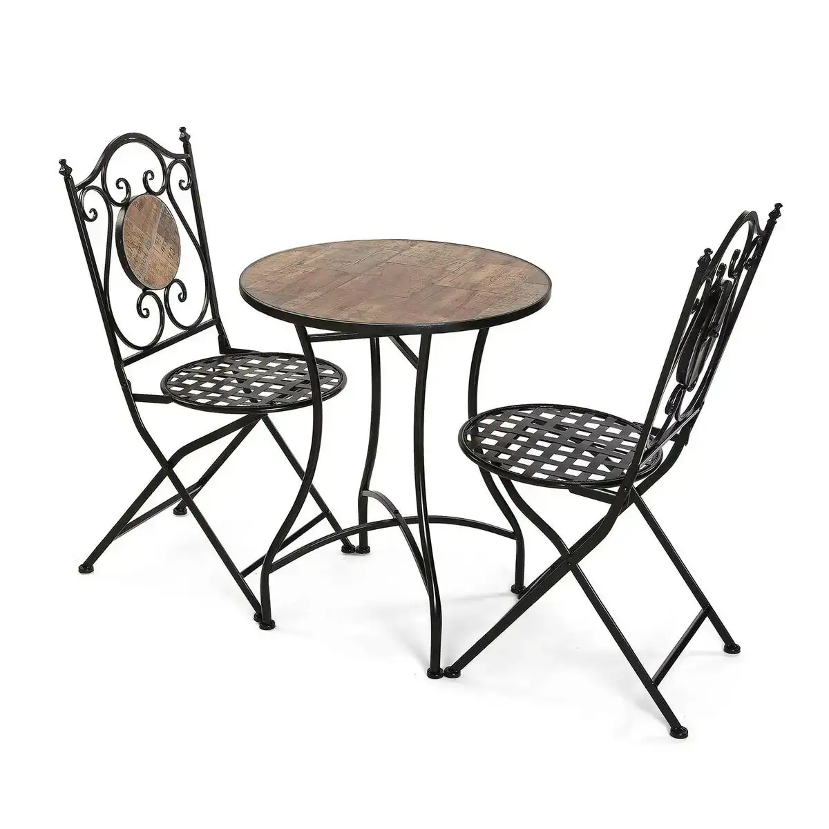 Ensemble table 2 chaises versa irida noir metal 60 x 71 x 60 cm_2332. Bienvenue sur DIAYTAR COTE D'IVOIRE - Où le Shopping est une Affaire Personnelle. Découvrez notre sélection et choisissez des produits qui reflètent votre unicité et votre individualité.