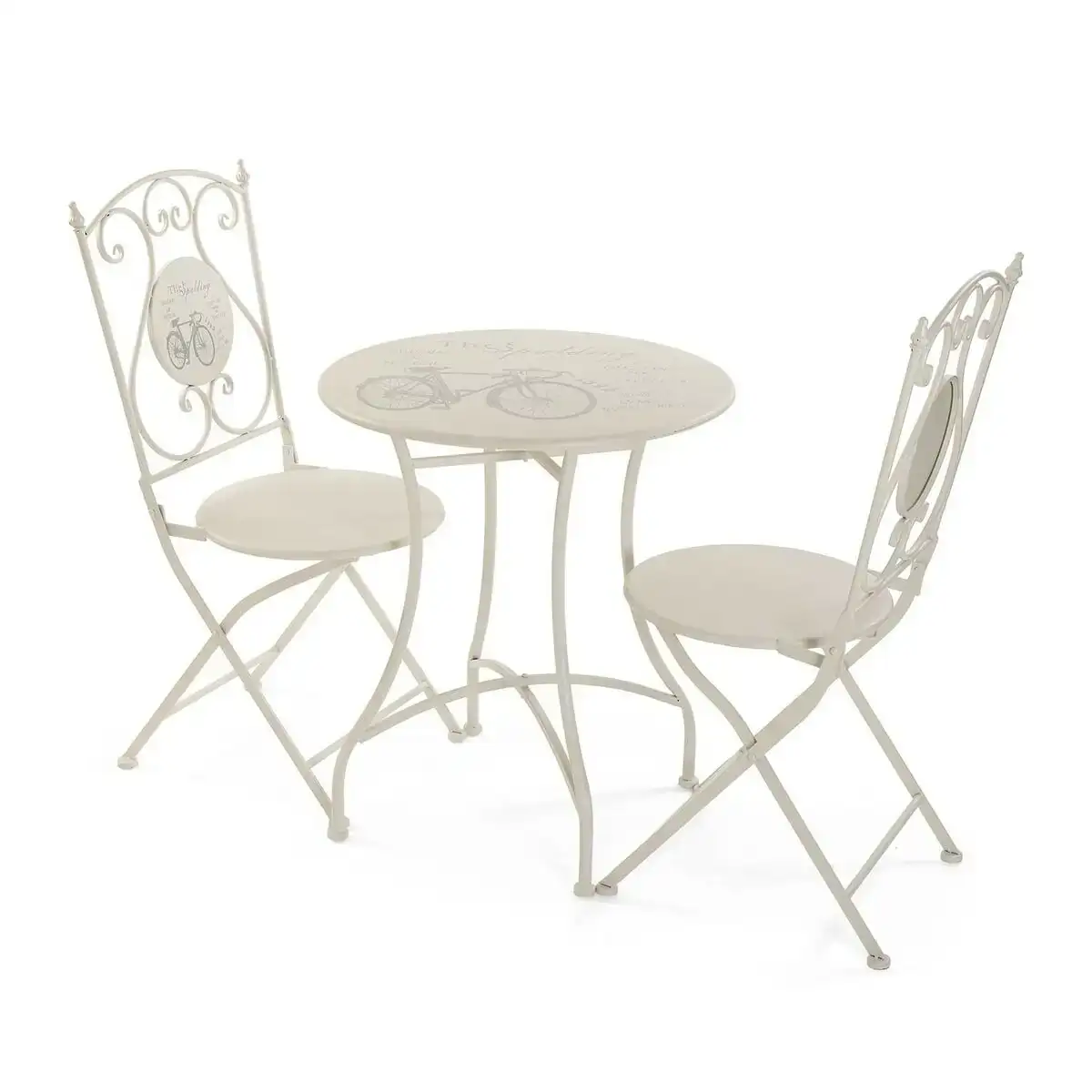 Ensemble table 2 chaises versa irlan blanc 61 x 71 x 61 cm metal_6632. DIAYTAR COTE D'IVOIRE - Où Chaque Achat Raconte une Histoire. Parcourez notre boutique en ligne pour trouver des articles qui évoquent le savoir-faire et la tradition du Côte d'Ivoire.