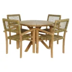 Ensemble table 4 chaises dkd home decor 100 x 100 x 75 cm teck rotin synthetique_6523. Bienvenue chez DIAYTAR COTE D'IVOIRE - Là où les Désirs Prendent Vie. Explorez notre boutique en ligne et laissez-vous séduire par des articles qui font écho à vos aspirations et à votre style unique.