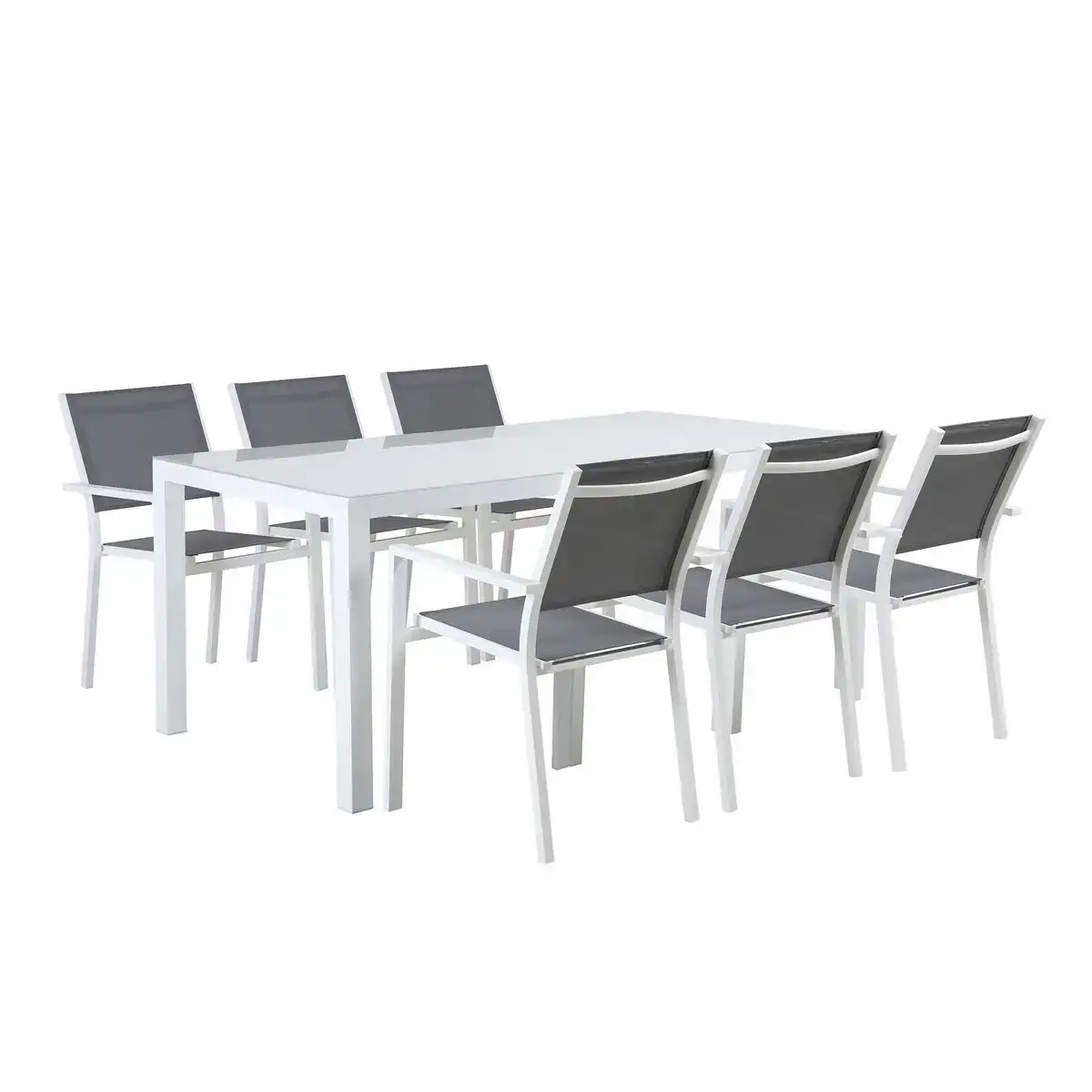 Ensemble table 6 chaises dkd home decor 180 x 90 x 75 cm aluminium_2303. DIAYTAR COTE D'IVOIRE - Votre Passage vers l'Élégance Abordable. Explorez notre collection où chaque produit est choisi pour sa qualité et son accessibilité, incarnant ainsi l'essence du Côte d'Ivoire.