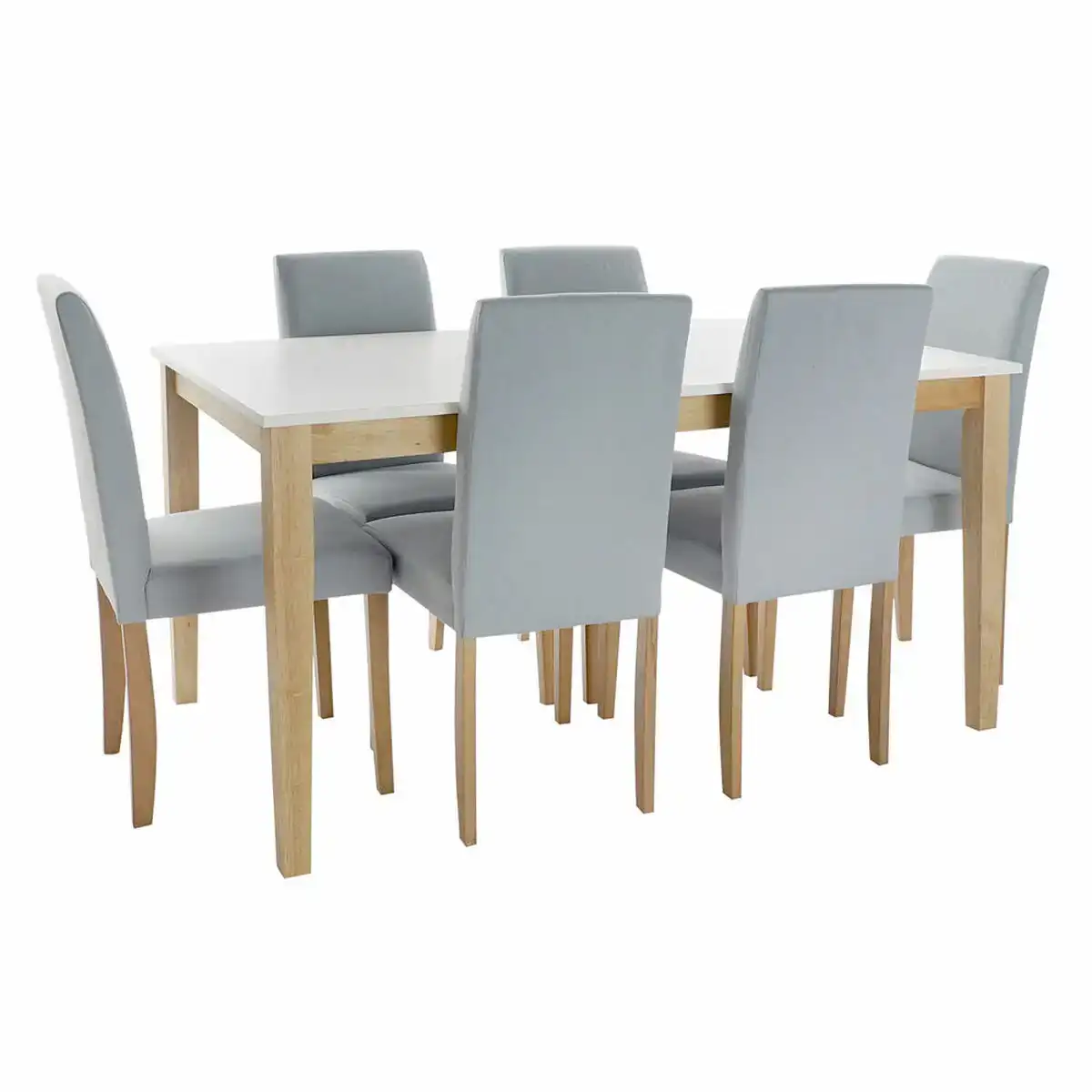 Ensemble table 6 chaises dkd home decor bleu blanc marron clair chene 150 x 90 x 74 cm_9968. DIAYTAR COTE D'IVOIRE - Où la Qualité est Notre Engagement. Explorez notre boutique en ligne pour découvrir des produits conçus pour vous apporter satisfaction et plaisir.