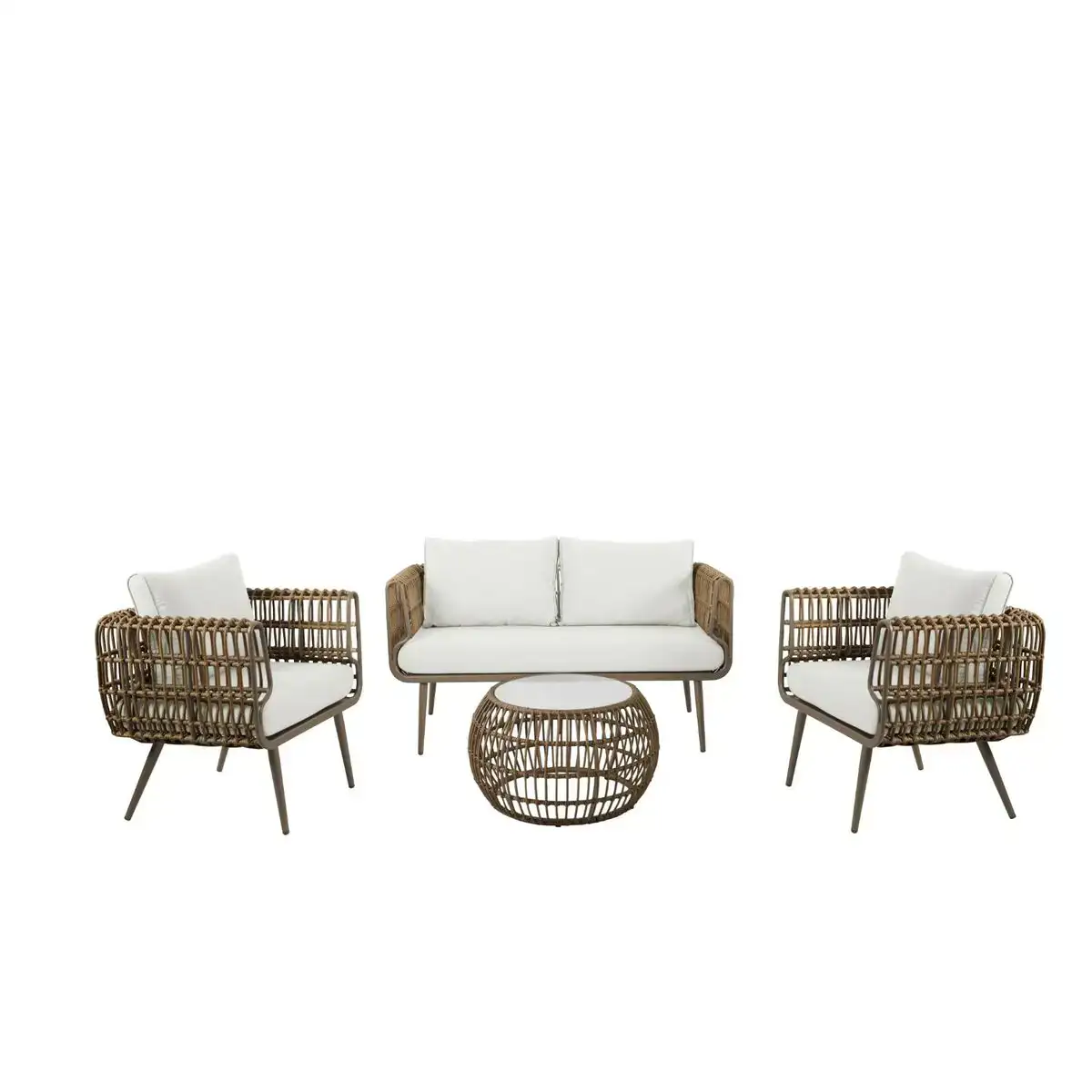 Ensemble table avec 3 sieges dkd home decor rotin synthetique aluminium 144 x 67 x 74 cm _4577. Entrez dans l'Univers de DIAYTAR COTE D'IVOIRE - Où Chaque Produit a son Éclat Unique. Explorez notre gamme variée et choisissez des articles qui illuminent votre quotidien.