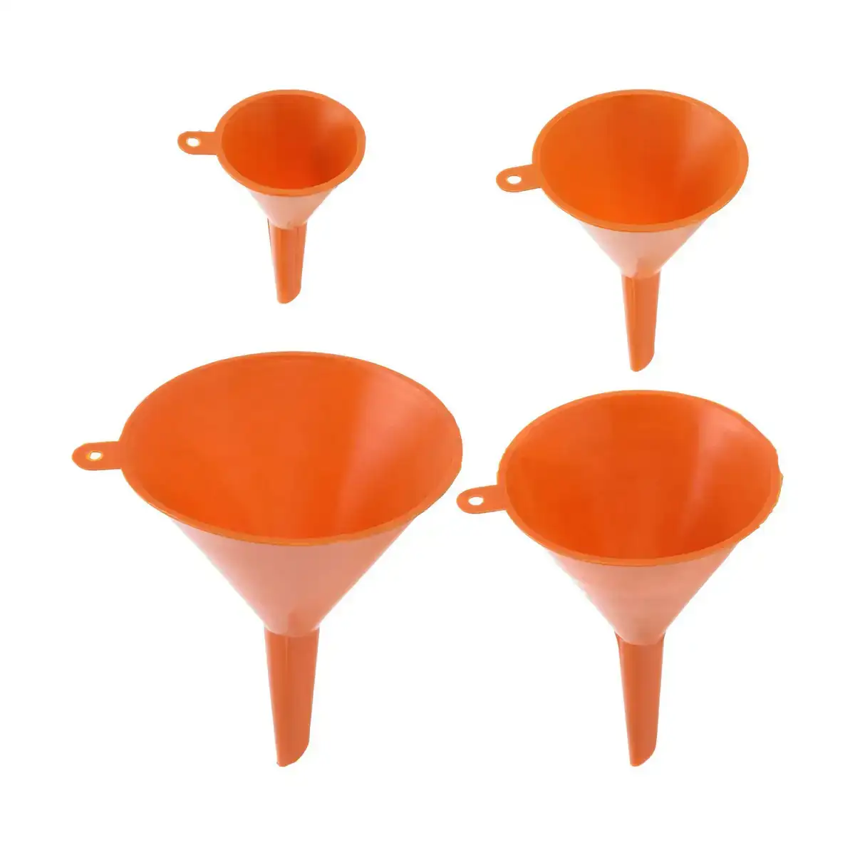 Entonnoir lot orange pvc 4 pieces _5921. DIAYTAR COTE D'IVOIRE - Où la Tradition s'Harmonise avec le Moderne. Parcourez notre gamme diversifiée et choisissez des produits qui révèlent l'âme du Côte d'Ivoire.