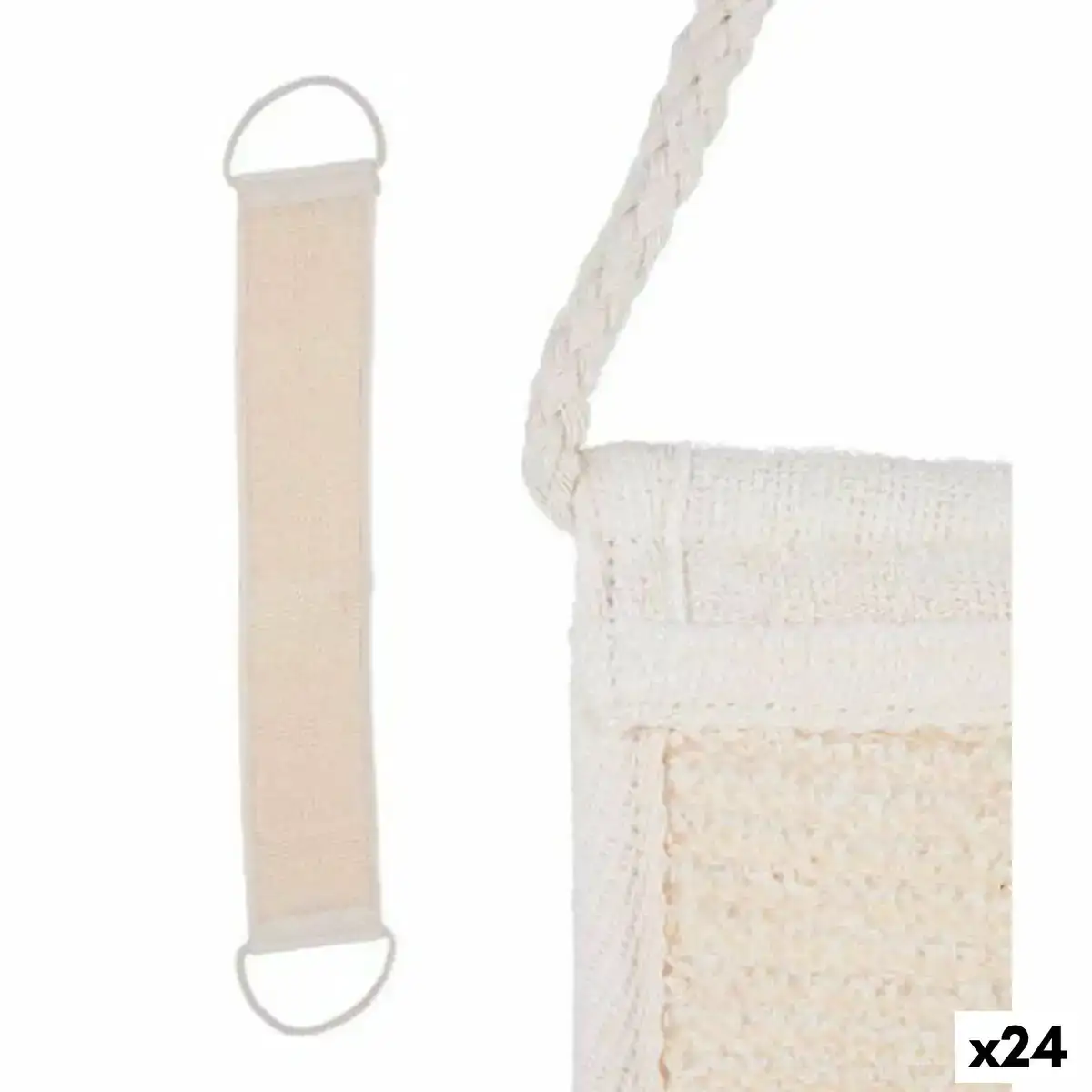 Eponge corporelle avec des poignees blanc beige 20 x 2 5 x 9 5 cm 24 unites _5749. DIAYTAR COTE D'IVOIRE - L'Art du Shopping Éclairé. Naviguez à travers notre plateforme intuitive et découvrez une variété d'articles soigneusement sélectionnés pour répondre à vos besoins et à vos envies.