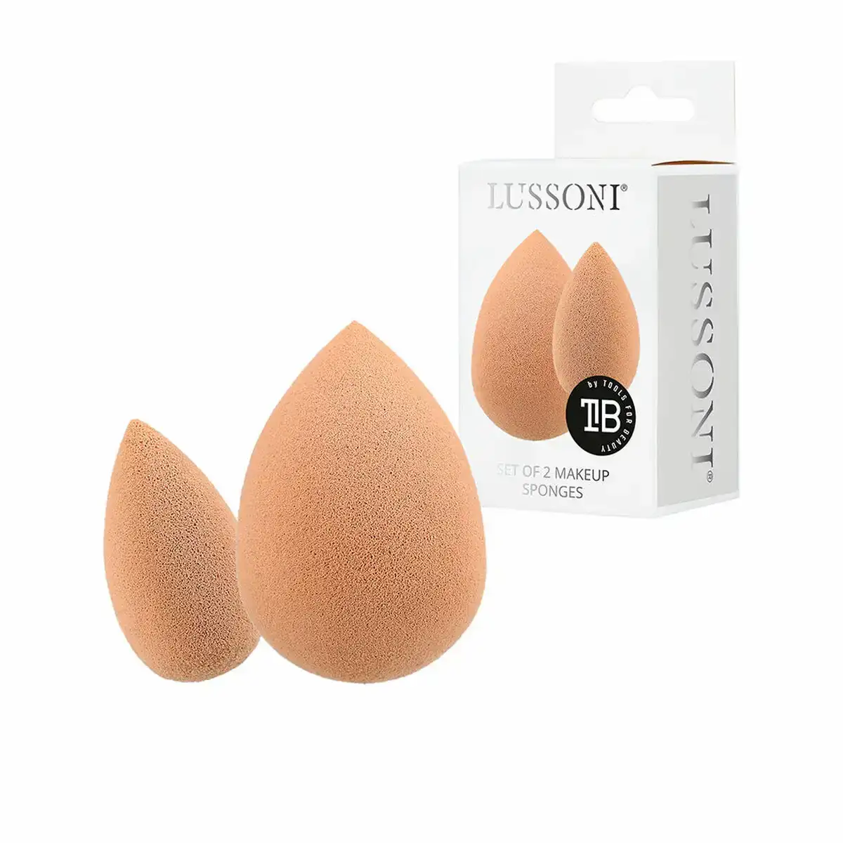 Eponges de maquillage lussoni beige 2 pieces _7739. DIAYTAR COTE D'IVOIRE - Là où la Qualité est Non Négociable. Parcourez notre boutique en ligne pour découvrir des produits qui incarnent le raffinement et l'excellence du Côte d'Ivoire.
