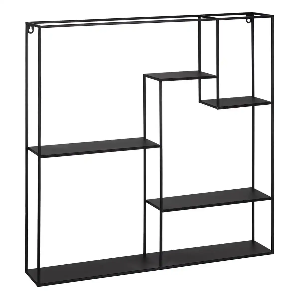 Etagere 70 x 13 x 70 cm noir metal_4622. DIAYTAR COTE D'IVOIRE - L'Art de Choisir, l'Art de Se Distinquer. Naviguez à travers notre catalogue et choisissez des produits qui ajoutent une note d'élégance à votre style unique.