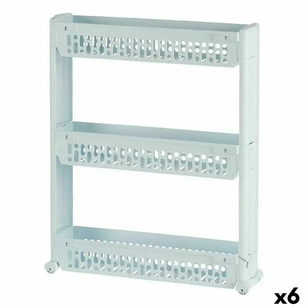 Etagere avec des roues blanc plastique 54 5 x 13 x 67 cm 6 unites _3789. DIAYTAR COTE D'IVOIRE - L'Essence de la Tradition et de la Modernité réunies. Explorez notre plateforme en ligne pour trouver des produits authentiques du Côte d'Ivoire, tout en découvrant les dernières tendances du monde moderne.