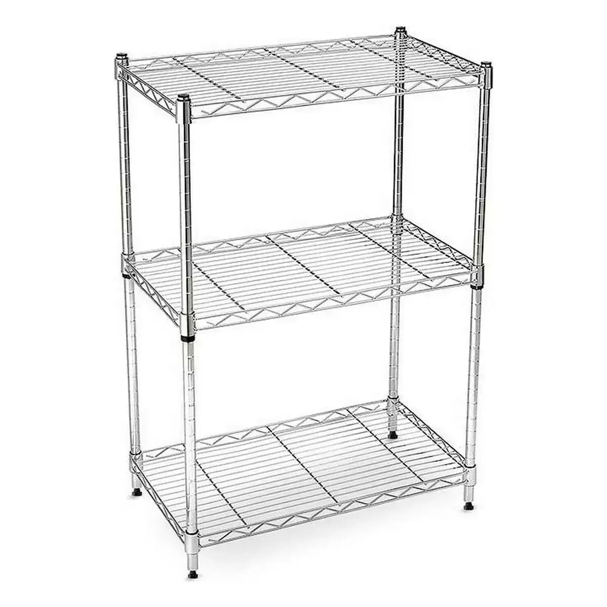 Etagere confortime 3 niveaux chrome 50 x 30 x 70 cm _9739. DIAYTAR COTE D'IVOIRE - Votre Passage vers l'Élégance Abordable. Explorez notre collection où chaque produit est choisi pour sa qualité et son accessibilité, incarnant ainsi l'essence du Côte d'Ivoire.