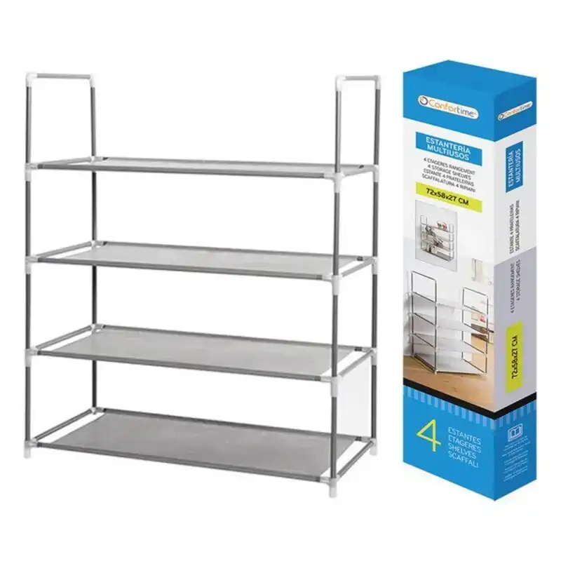 Etagere confortime 4 etageres 72 x 58 x 27 cm _4276. DIAYTAR COTE D'IVOIRE - Où l'Élégance Rencontre l'Authenticité. Naviguez à travers notre boutique en ligne et choisissez des produits qui incarnent le style et la tradition du Côte d'Ivoire.