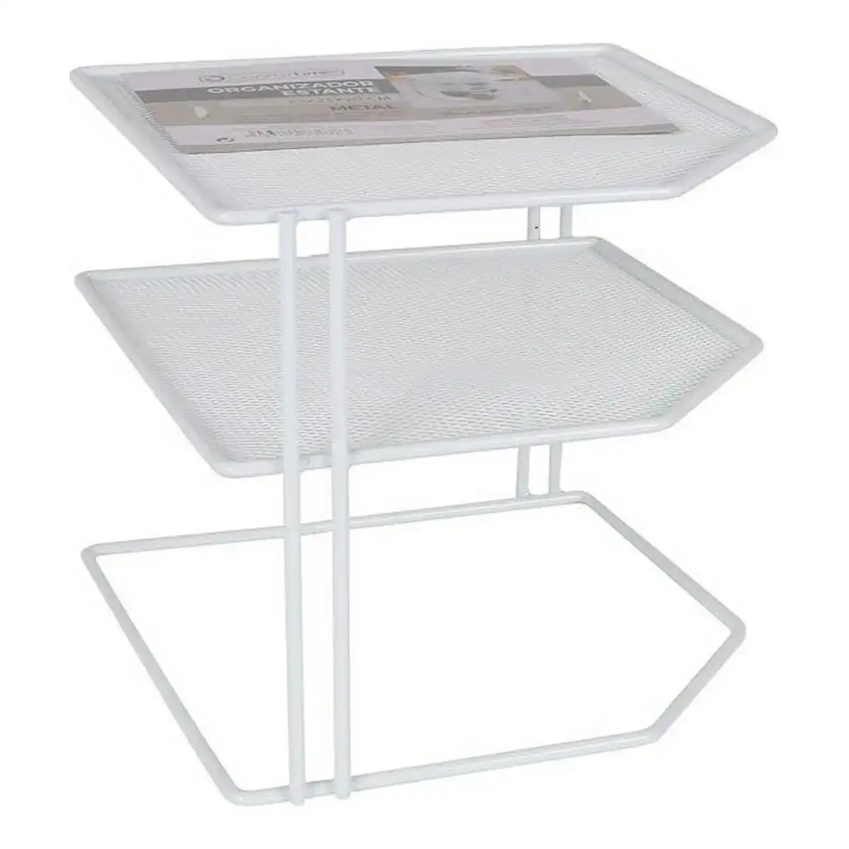 Etagère Confortime Métal Blanc Organisateur 23 x 23 x 20 cm