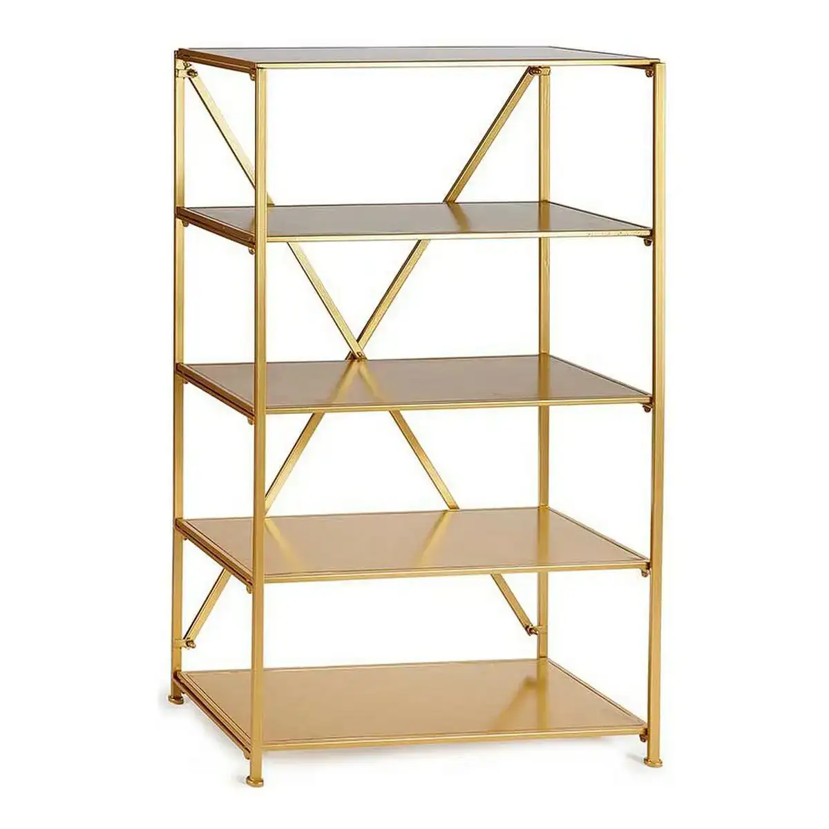 Etagere dore metal 36 x 156 x 86 cm _2805. Bienvenue chez DIAYTAR COTE D'IVOIRE - Où Choisir est un Voyage. Plongez dans notre plateforme en ligne pour trouver des produits qui ajoutent de la couleur et de la texture à votre quotidien.