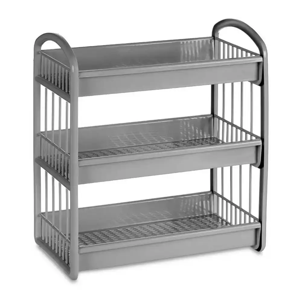 Etagere gris plastique 35 5 x 39 x 21 cm _5841. DIAYTAR COTE D'IVOIRE - Votre Destination de Shopping Authentique au Côte d'Ivoire. Plongez dans notre boutique en ligne pour découvrir des produits qui célèbrent la riche culture et l'artisanat du pays.