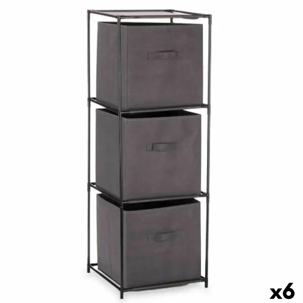 Etagere noir gris polypropylene fer tnt non woven 35 x 35 x 102 cm 6 unites _4255. DIAYTAR COTE D'IVOIRE - Où Chaque Achat Raconte une Histoire. Parcourez notre boutique en ligne pour trouver des articles qui évoquent le savoir-faire et la tradition du Côte d'Ivoire.