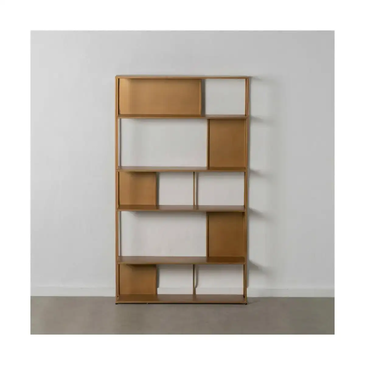 Etagere square 100 x 22 x 175 cm dore metal_4341. DIAYTAR COTE D'IVOIRE - Votre Boutique en Ligne, Votre Identité. Naviguez à travers notre plateforme et choisissez des articles qui expriment qui vous êtes et ce que vous chérissez.