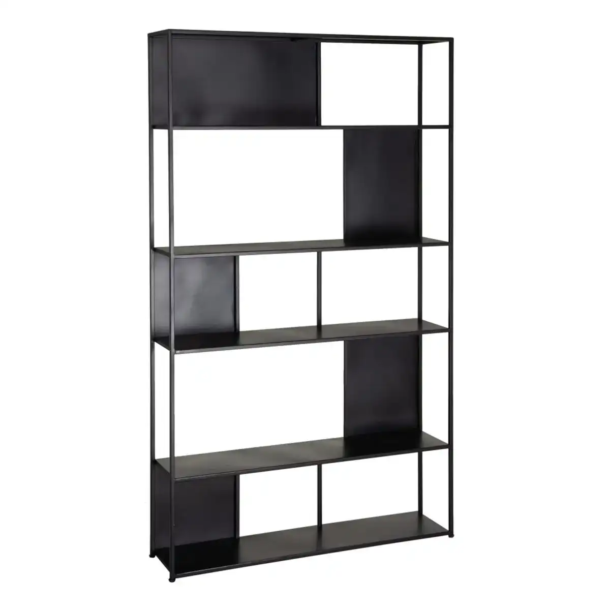 Etagere square 100 x 22 x 175 cm noir metal_4886. DIAYTAR COTE D'IVOIRE - Là où Chaque Achat a du Sens. Explorez notre gamme et choisissez des produits qui racontent une histoire, du traditionnel au contemporain.