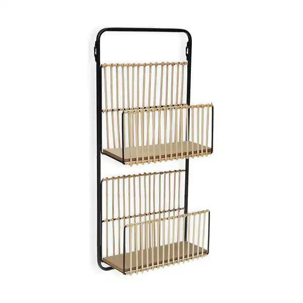 Etagere versa metal rotin bois mdf 12 x 68 x 32 cm _5519. DIAYTAR COTE D'IVOIRE - Votre Destination Shopping d'Exception. Parcourez nos rayons virtuels et choisissez des produits qui incarnent l'excellence et la diversité.
