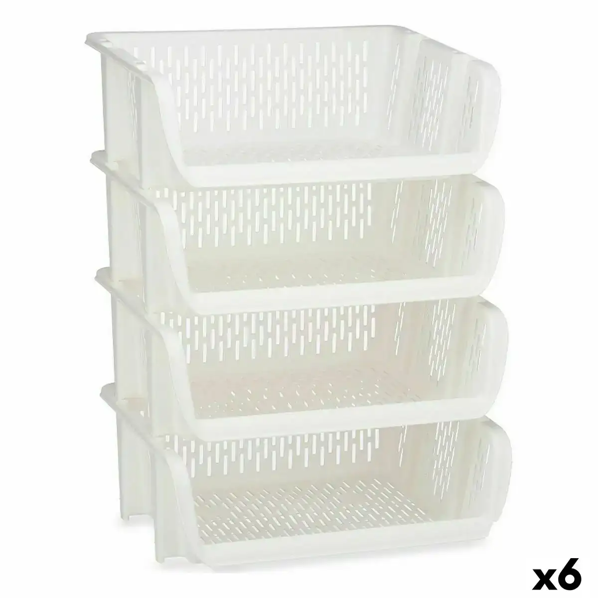 Etageres coupe a fruits empilable 4 pieces blanc polypropylene 29 x 22 x 39 cm 6 unites _1052. DIAYTAR COTE D'IVOIRE - L'Odyssée du Shopping à Votre Portée. Parcourez notre boutique en ligne et partez à la découverte d'articles qui rendront chaque jour spécial.