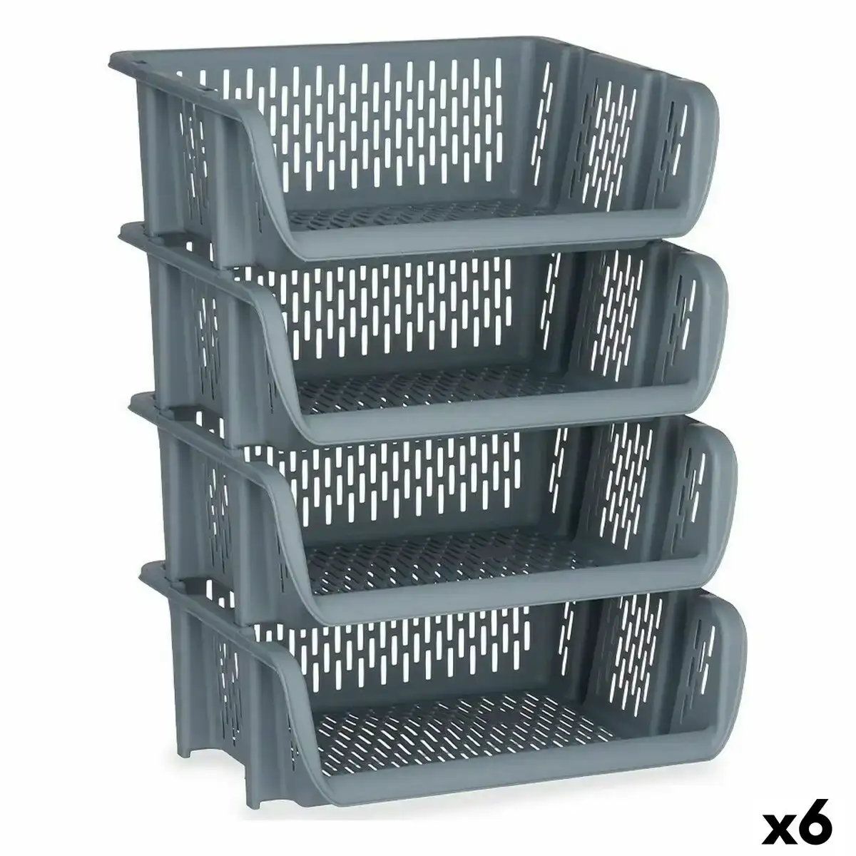 Etageres coupe a fruits empilable 4 pieces gris polypropylene 29 x 22 x 39 cm 6 unites _3843. DIAYTAR COTE D'IVOIRE - Votre Destination Shopping Inspirante. Explorez notre catalogue pour trouver des articles qui stimulent votre créativité et votre style de vie.
