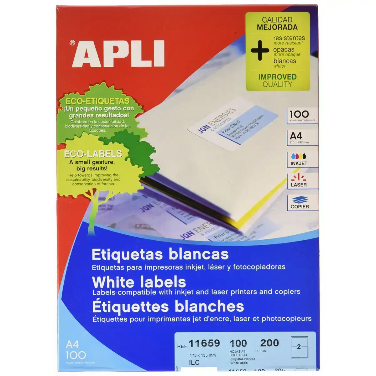 Etiquettes adhesives apli 100 volets 175 x 135 mm blanc_9367. DIAYTAR COTE D'IVOIRE - Là où l'Élégance Devient un Mode de Vie. Naviguez à travers notre gamme et choisissez des produits qui apportent une touche raffinée à votre quotidien.