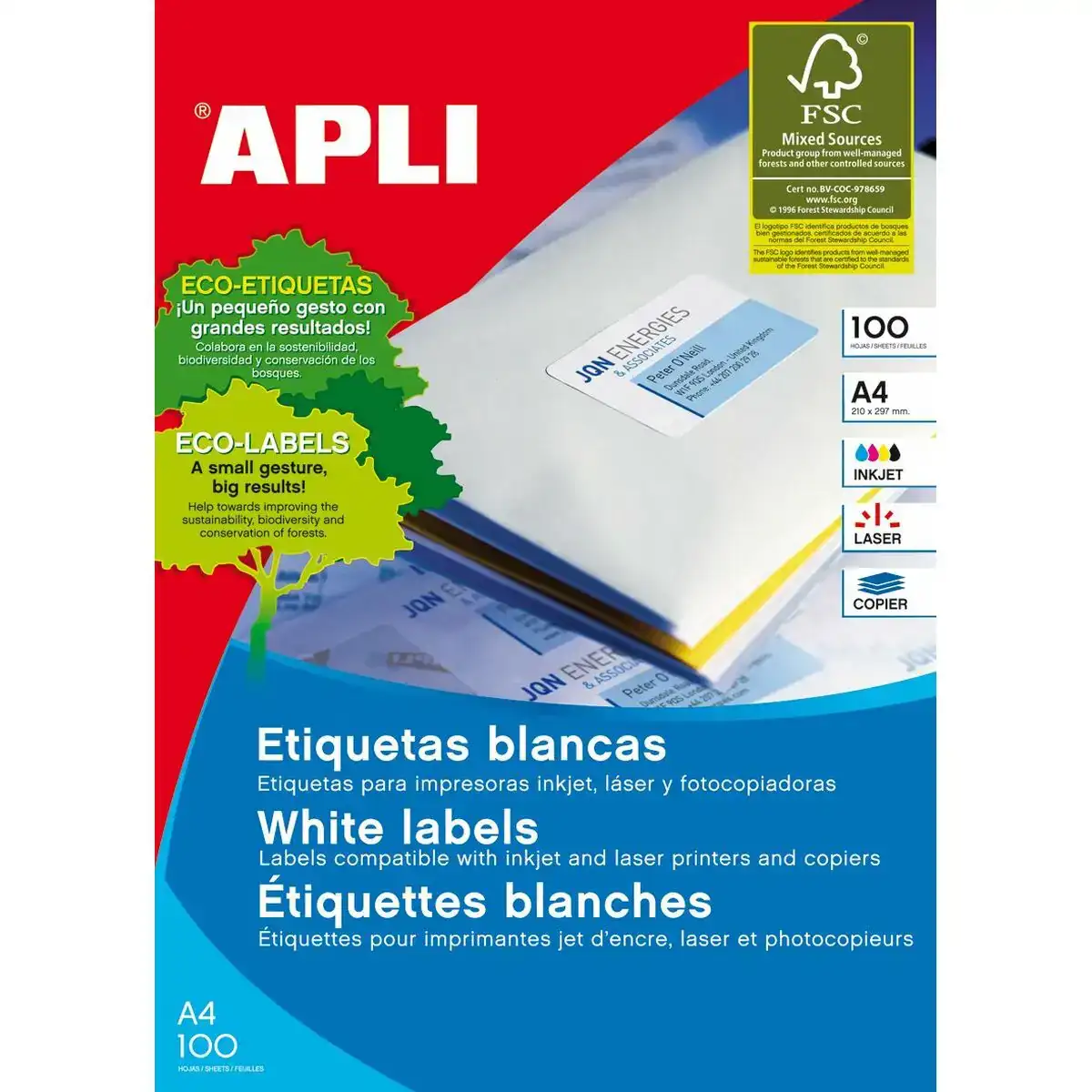 Etiquettes adhesives apli 1276 70 x 42 4 mm 100 volets blanc_8438. DIAYTAR COTE D'IVOIRE - Votre Portail Vers l'Exclusivité. Explorez notre boutique en ligne pour découvrir des produits uniques et raffinés, conçus pour ceux qui recherchent l'excellence.