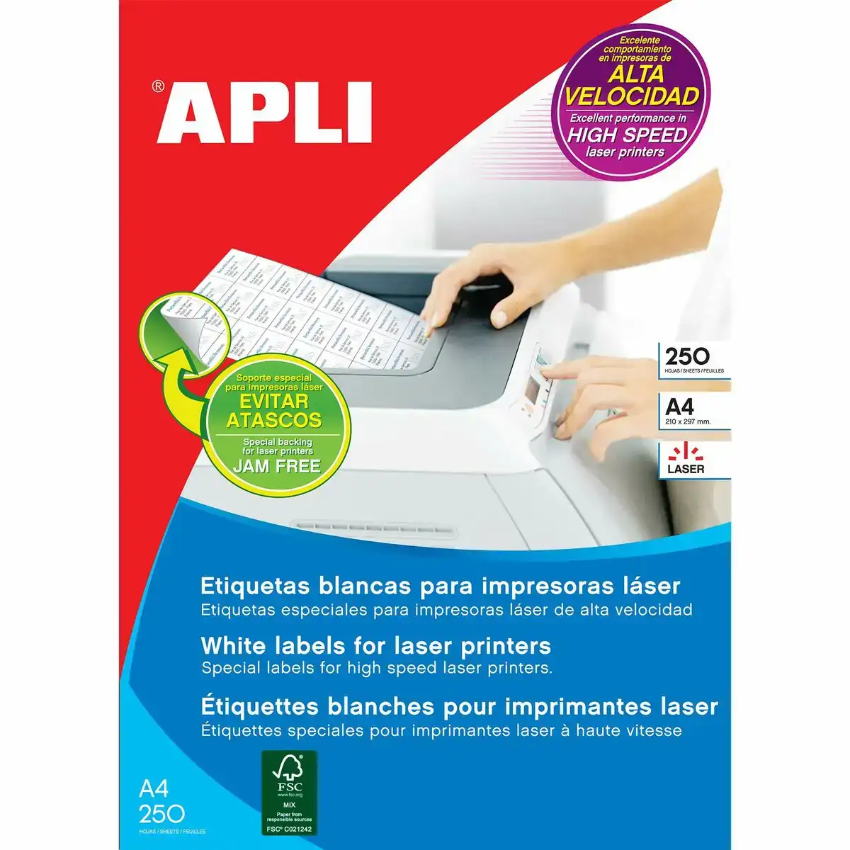 Etiquettes adhesives apli 210 x 148 mm blanc 250 volets_4318. DIAYTAR COTE D'IVOIRE - Là où les Possibilités sont Infinies. Parcourez nos catégories et laissez-vous séduire par des produits qui enrichiront votre quotidien, du pratique à l'esthétique.