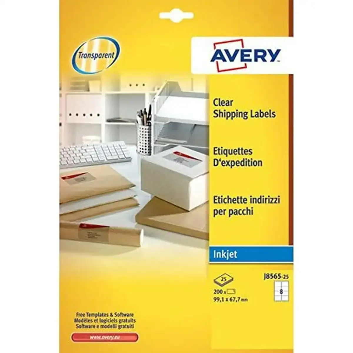 Etiquettes adhesives avery 99 1 x 67 7 mm transparent 25 volets 25 _6065. DIAYTAR COTE D'IVOIRE - L'Art de Magasiner sans Frontières. Parcourez notre vaste sélection d'articles et trouvez tout ce dont vous avez besoin, du chic à l'authentique, du moderne au traditionnel.