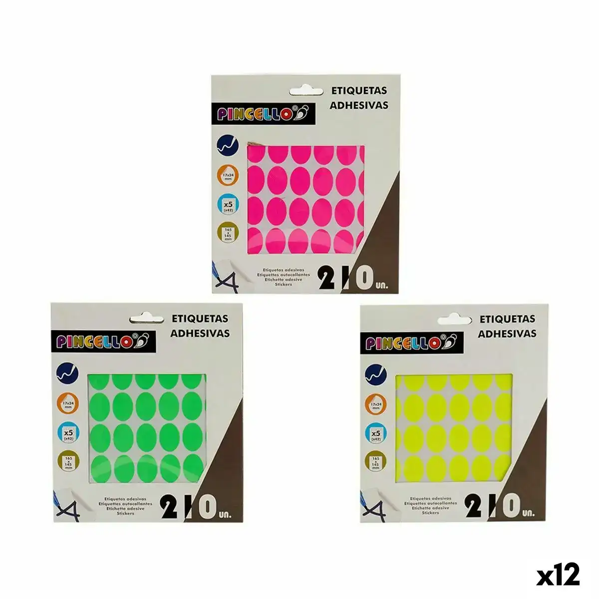 Etiquettes adhesives oblongue 17 x 24 mm 12 unites _5686. DIAYTAR COTE D'IVOIRE - Là où Chaque Produit Est une Trouvaille. Parcourez notre catalogue diversifié et découvrez des articles qui enrichiront votre quotidien, du pratique à l'insolite.
