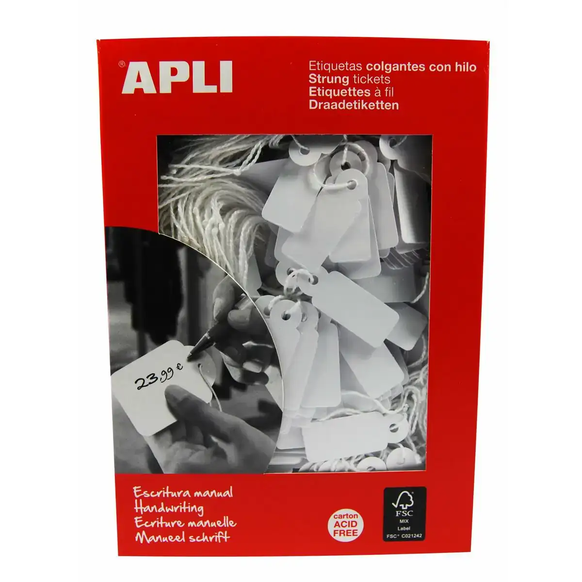 Etiquettes de suspension apli blanc 1000 pieces 13 x 34 mm _9670. DIAYTAR COTE D'IVOIRE - Où Chaque Produit a son Histoire à Raconter. Parcourez notre catalogue et découvrez des articles qui portent en eux la passion et l'histoire du Côte d'Ivoire.