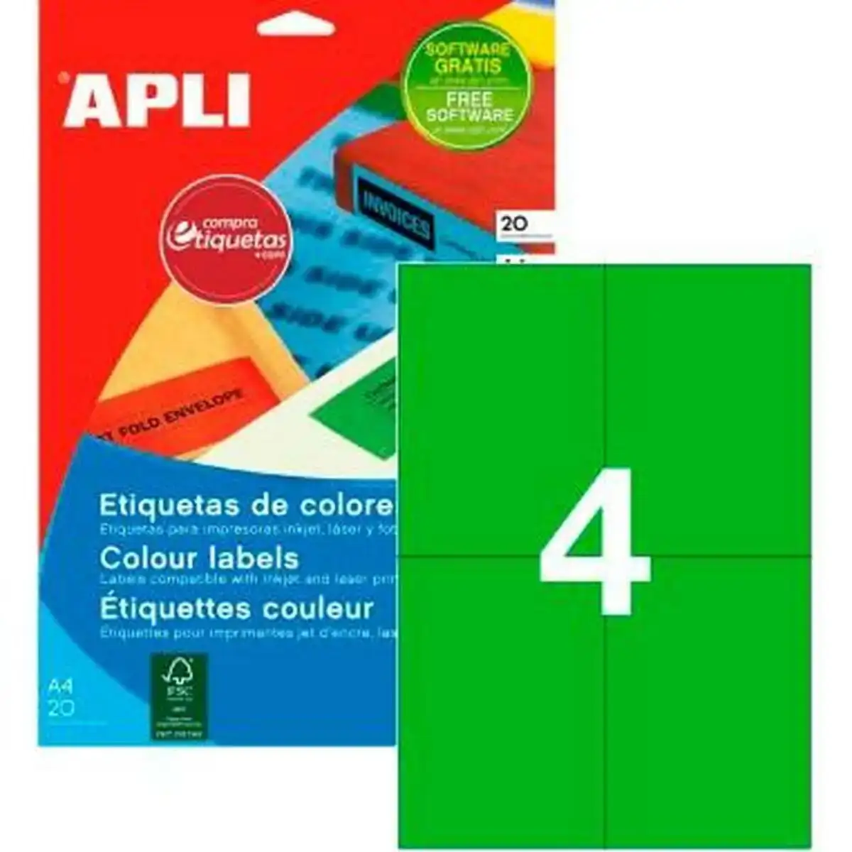 Etiquettes pour imprimante apli 105 x 148 mm vert 20 volets_2113. DIAYTAR COTE D'IVOIRE - L'Art de Vivre le Shopping Inspiré. Parcourez notre catalogue et choisissez des produits qui reflètent votre passion pour la beauté et l'authenticité.