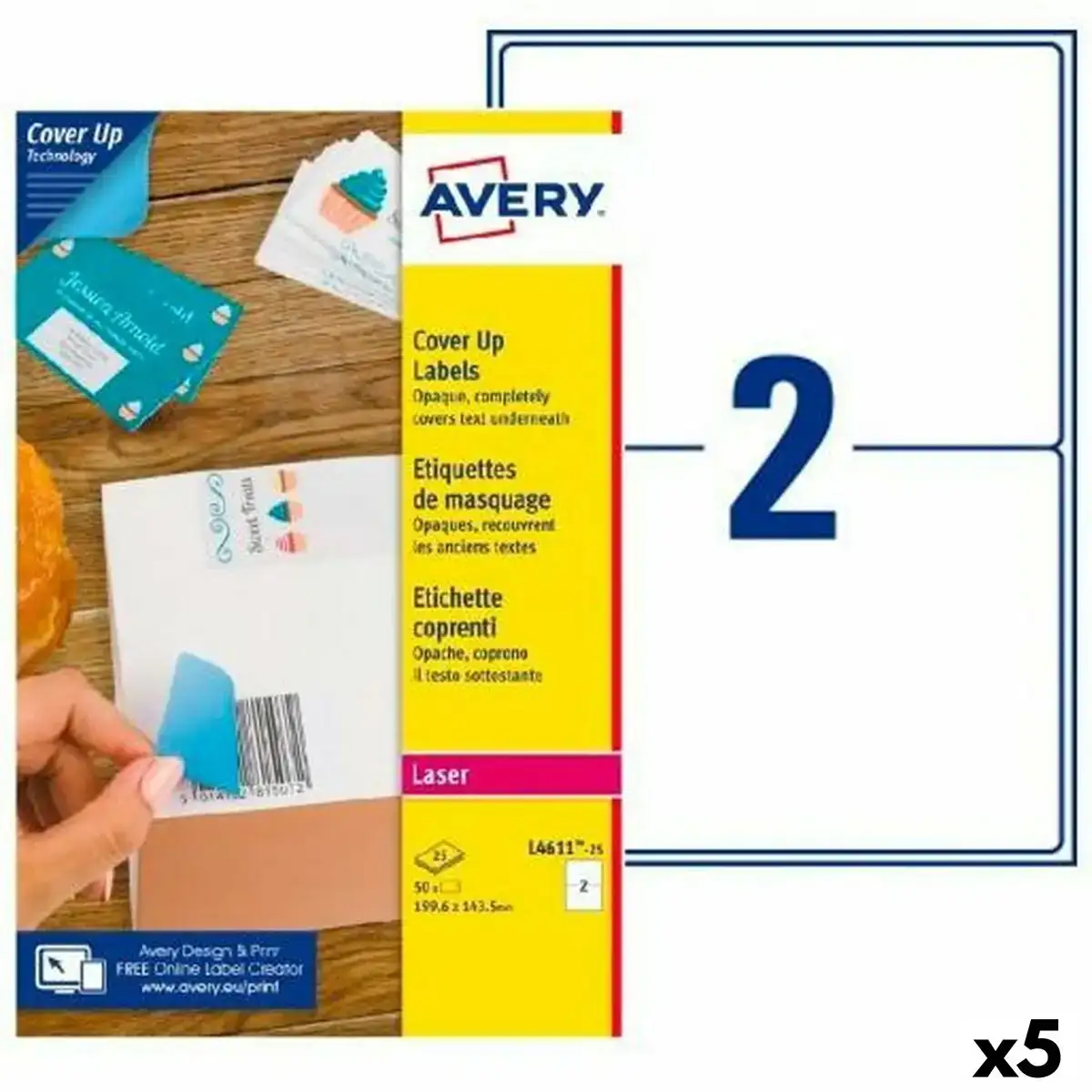 Etiquettes pour imprimante avery l4611 199 6 x 143 5 mm blanc 25 volets 5 unites _9679. DIAYTAR COTE D'IVOIRE - Votre Boutique en Ligne, Votre Histoire. Explorez notre sélection et découvrez des produits qui reflètent votre parcours et vos aspirations, un achat à la fois.
