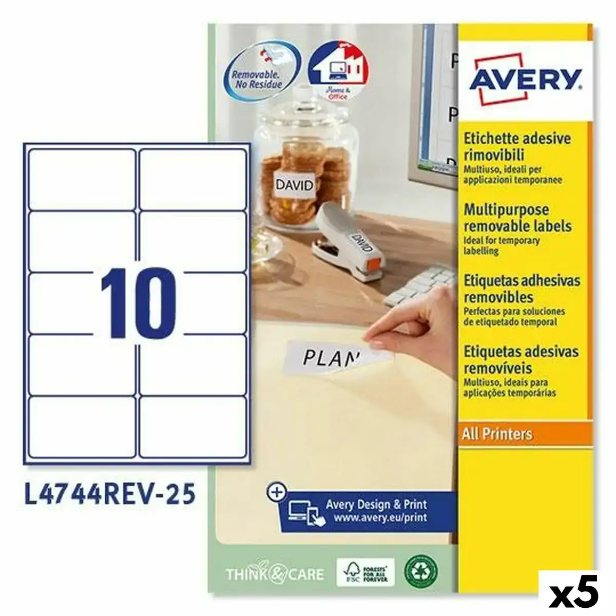 Etiquettes pour imprimante avery l4744rev 96 x 50 8 mm blanc 25 volets 5 unites _7010. Entrez dans l'Univers de DIAYTAR COTE D'IVOIRE - Où l'Innovation Rencontre la Tradition. Explorez notre sélection de produits modernes et traditionnels qui incarnent l'esprit dynamique du Côte d'Ivoire.