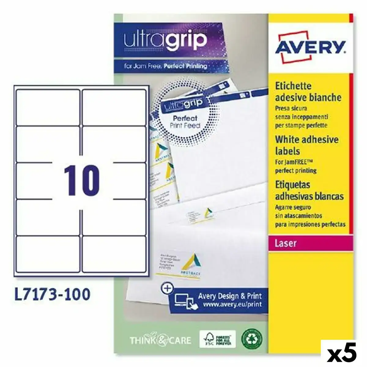 Etiquettes pour imprimante avery l7173 99 1 x 57 mm blanc 100 volets 5 unites _2009. Bienvenue sur DIAYTAR COTE D'IVOIRE - Où Choisir est un Voyage Passionnant. Plongez dans notre catalogue et trouvez des produits qui révèlent la diversité et la beauté du Côte d'Ivoire.