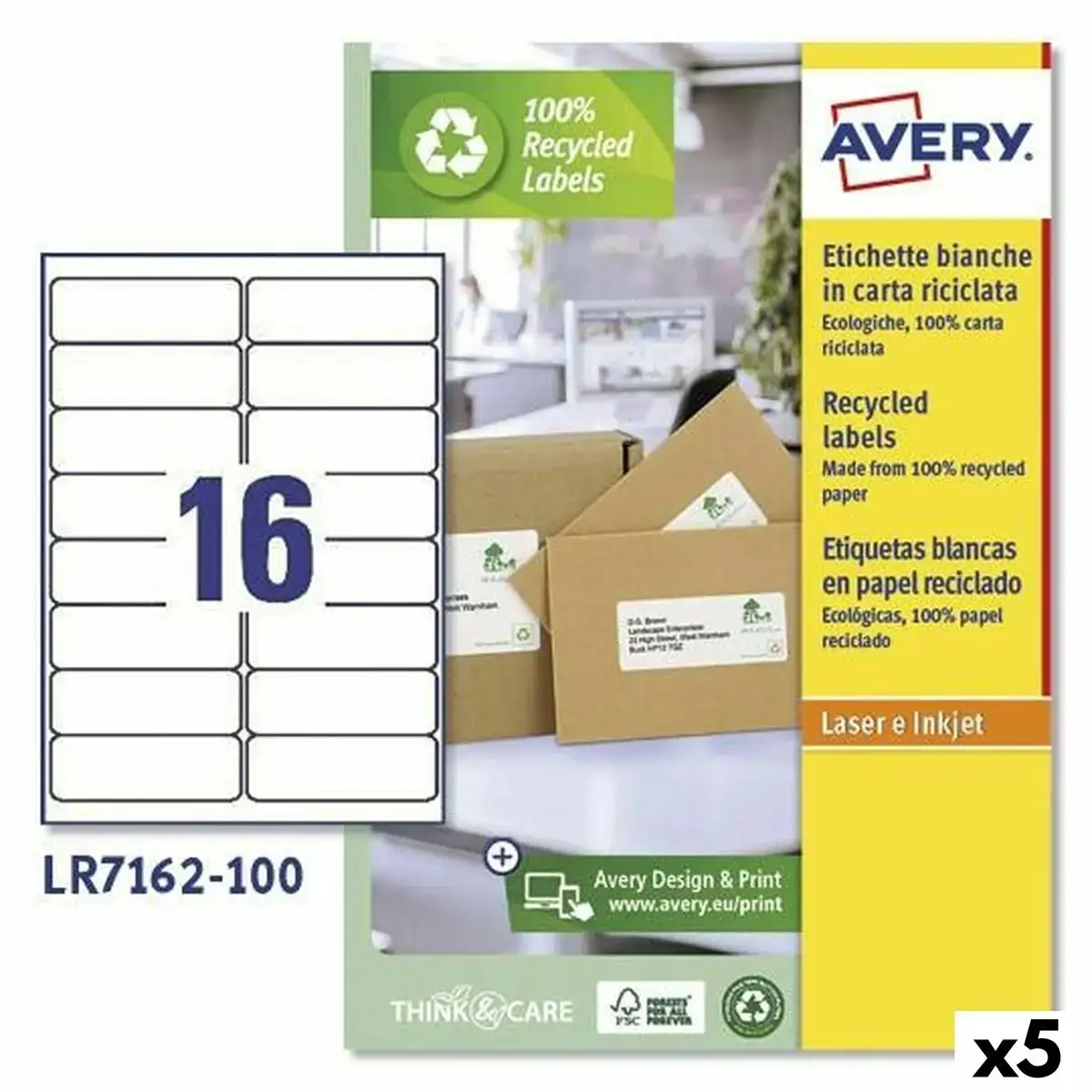 Etiquettes pour imprimante avery lr7162 99 1 x 33 9 mm blanc 100 volets 5 unites _6275. DIAYTAR COTE D'IVOIRE - Là où Choisir est une Célébration de l'Artisanat. Explorez notre gamme variée et choisissez des produits qui incarnent la tradition et le talent des artisans du Côte d'Ivoire.