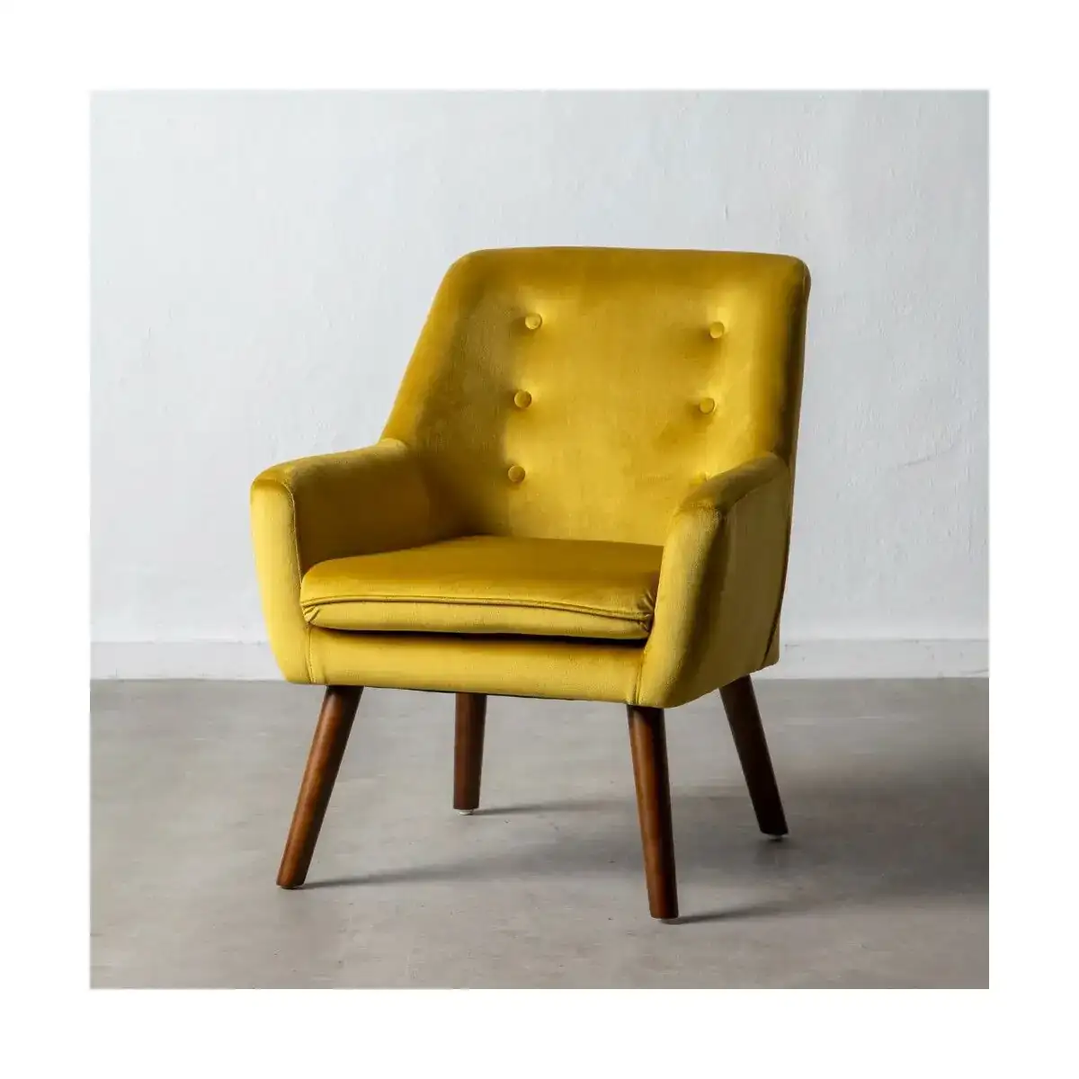 Fauteuil 67 x 67 x 81 5 cm tissu synthetique bois moutarde_1707. Bienvenue chez DIAYTAR COTE D'IVOIRE - Où Chaque Produit a son Histoire. Découvrez notre sélection unique et trouvez des articles qui racontent la richesse culturelle et artistique du Côte d'Ivoire.