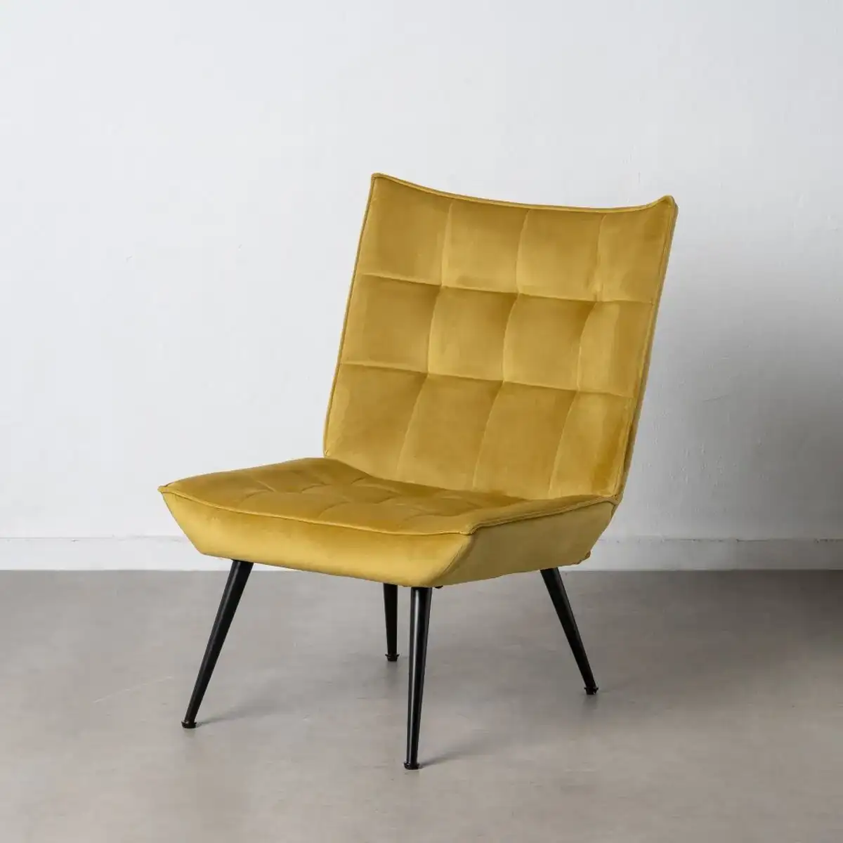 Fauteuil 69 x 60 x 89 cm tissu synthetique metal moutarde_8286. DIAYTAR COTE D'IVOIRE - Votre Plateforme pour un Shopping Inspiré. Explorez nos offres variées et découvrez des articles qui stimulent votre créativité et embellissent votre vie.