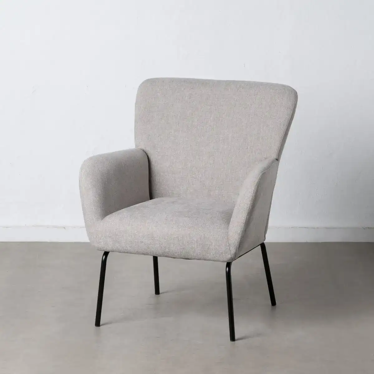 Fauteuil 71 x 69 x 87 cm tissu synthetique gris metal_9546. DIAYTAR COTE D'IVOIRE - Votre Source de Trésors Culturels. Naviguez à travers notre catalogue et trouvez des articles qui mettent en avant la richesse de la culture sénégalaise.