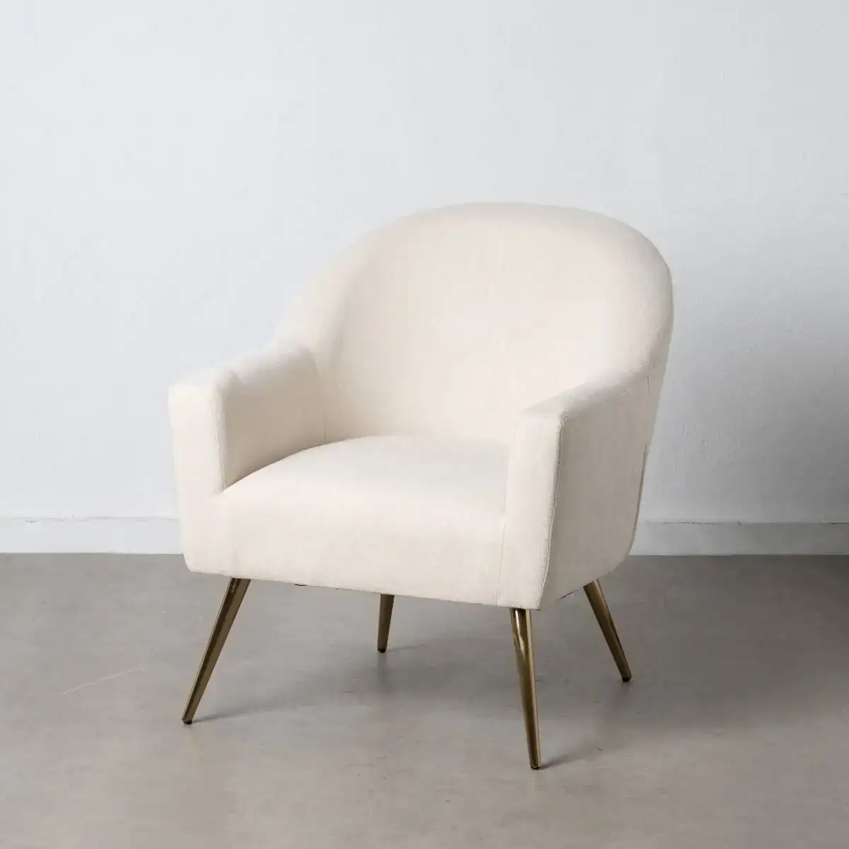 Fauteuil 71 x 72 x 82 5 cm tissu synthetique metal creme_4948. Bienvenue sur DIAYTAR COTE D'IVOIRE - Là où Chaque Objet a une Âme. Plongez dans notre catalogue et trouvez des articles qui portent l'essence de l'artisanat et de la passion.
